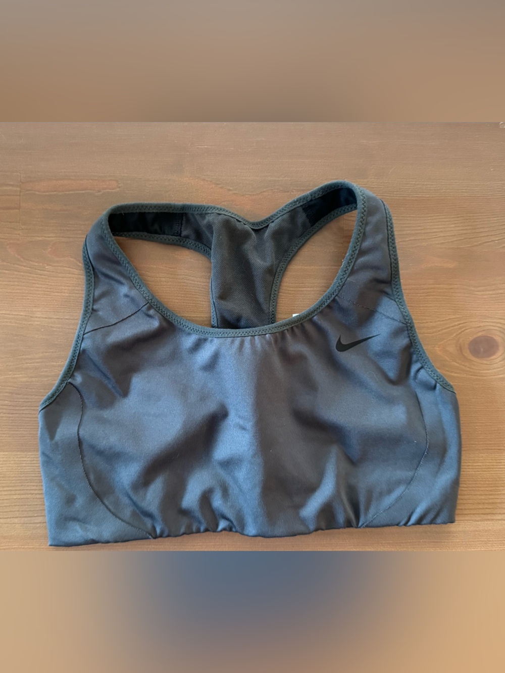 Nike Charcoal Racerback Medium-Impact Sports Bra